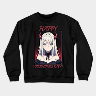 valentine anime demon girl Crewneck Sweatshirt